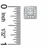 Thumbnail Image 1 of Cubic Zirconia Double Square Stud Earrings in Sterling Silver