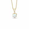 Thumbnail Image 0 of 6mm Heart-Shaped Lab-Created Opal Pendant in 10K Gold with CZ