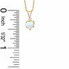 Thumbnail Image 1 of 6mm Heart-Shaped Lab-Created Opal Pendant in 10K Gold with CZ