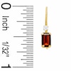 Thumbnail Image 1 of Octagonal Garnet Drop Earrings in 10K Gold with CZ