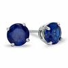 Thumbnail Image 0 of 5mm Lab-Created Sapphire Stud Earrings in 10K White Gold