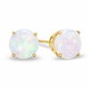 Thumbnail Image 0 of 6mm Synthetic Opal Stud Earrings in 10K Gold
