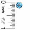 Thumbnail Image 1 of 6mm Blue Topaz Stud Earrings in 10K Gold with CZ