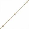 Thumbnail Image 0 of 035 Gauge Figaro Chain Anklet with CZ in 10K Gold - 10"