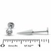 Thumbnail Image 1 of 014 Gauge Spiked Labret Set with Crystal in Stainless Steel