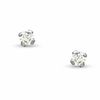 Thumbnail Image 0 of 2mm Cubic Zirconia Solitaire Stud Piercing Earrings in 14K Solid White Gold