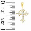 Thumbnail Image 1 of Cubic Zirconia Perfect Cross Charm in 10K Solid Gold