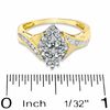 Thumbnail Image 2 of Diamond Accent Marquise Cluster Bypass Ring in 10K Gold - Size 7