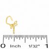 Thumbnail Image 1 of 020 Gauge Dangle Dragonfly Nose Ring with Cubic Zirconia in 10K Gold