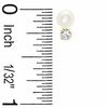 Thumbnail Image 1 of 5mm Cultured Freshwater Pearl Drop Earrings in 10K Gold with CZ