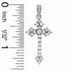 Thumbnail Image 1 of Cubic Zirconia Fancy Cross Charm in Sterling Silver