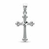 Thumbnail Image 0 of Budded Cross with Diamond-Cut Heart Charm in 10K White Gold