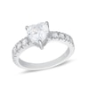 Thumbnail Image 0 of 6.5mm Heart-Shaped Cubic Zirconia Solitaire Engagement Ring in Sterling Silver