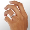 Thumbnail Image 2 of 6.5mm Heart-Shaped Cubic Zirconia Solitaire Engagement Ring in Sterling Silver