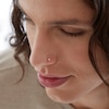 Thumbnail Image 2 of 14K Semi-Solid Gold Diamond Accent Nose Stud - 22G 3/8"