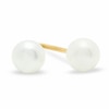 Thumbnail Image 0 of 4.25mm Cultured Freshwater Pearl Stud Earrings in 10K Gold