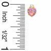 Thumbnail Image 1 of 5mm Heart-Shaped Lab-Created Pink Opal Stud Earrings in 10K Gold with CZ