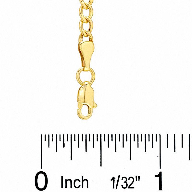 Child's Hollow Curb Chain Necklace in 10K Gold - 13"