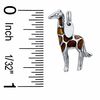Thumbnail Image 1 of Enamel Giraffe Charm in Sterling Silver