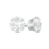 Thumbnail Image 0 of 5mm Princess-Cut Cubic Zirconia Solitaire Stud Piercing Earrings in 14K Solid White Gold