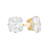 Thumbnail Image 0 of 7mm Princess-Cut Cubic Zirconia Solitaire Stud Piercing Earrings in 14K Solid Gold