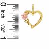 Thumbnail Image 1 of Diamond-Cut Heart with Rose Charm in 10K Two-Tone Gold