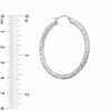 Thumbnail Image 1 of 40mm Diamond-Cut Hoop Earrings in Sterling Silver