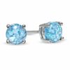 Thumbnail Image 0 of 5mm Synthetic Blue Opalesque Stud Earrings in Sterling Silver