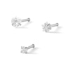 Thumbnail Image 0 of Solid Stainless Steel CZ Nose Stud Set - 20G