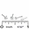 Thumbnail Image 1 of Solid Stainless Steel CZ Nose Stud Set - 20G