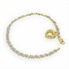 Thumbnail Image 0 of Diamond Accent Bracelet with Dangling Heart in 18K Gold-Plated Sterling Silver - 7.25"