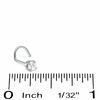 Thumbnail Image 1 of 14K Semi-Solid White Gold Diamond Accent Screw Nose Stud - 22G