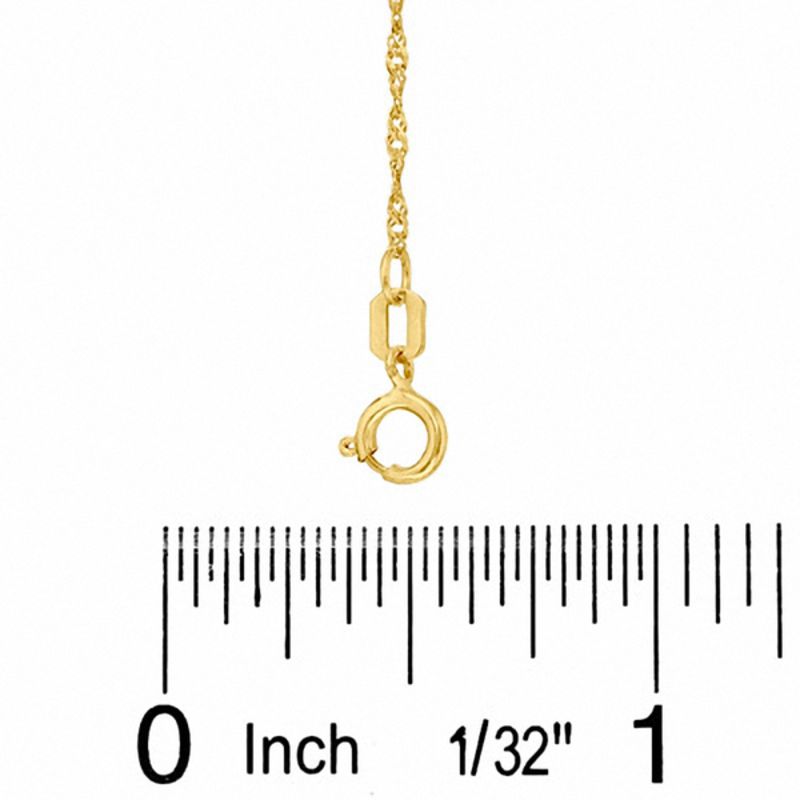 017 Gauge Singapore Chain Necklace in 10K Gold - 16"