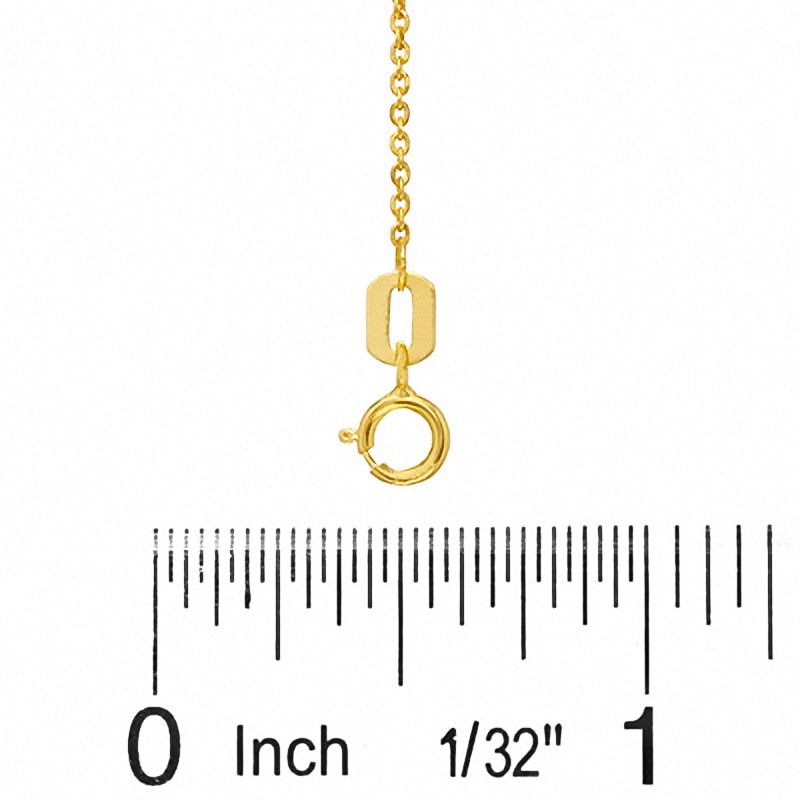 030 Gauge Light Cable Chain Necklace in 10K Hollow Gold - 16"