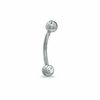 Thumbnail Image 0 of 018 Gauge Curved Barbell with Crystals in Stainless Steel - 5/16"