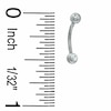 Thumbnail Image 1 of 018 Gauge Curved Barbell with Crystals in Stainless Steel - 5/16"