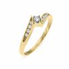 Thumbnail Image 1 of 1/7 CT. Diamond Solitaire Bypass Ring in 10K Gold with Diamond Accents - Size 7