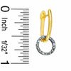 Thumbnail Image 1 of Diamond Accent Circle Drop Earrings in 18K Gold-Plated Sterling Silver