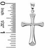 Thumbnail Image 1 of Flare Cross with Satin Tips in 14K White Gold