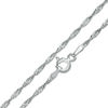Thumbnail Image 0 of Made in Italy Child's 030 Gauge Singapore Chain Necklace in Solid Sterling Silver - 13"
