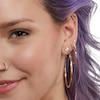 Thumbnail Image 4 of 59.5mm Diamond-Cut Twist Hoop Earrings in 10K Tube Hollow Gold