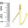 Thumbnail Image 1 of Cubic Zirconia Initial "N" Charm in 10K Gold