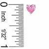 Thumbnail Image 1 of Heart-Shaped Cubic Zirconia Stud Earrings Set in Sterling Silver