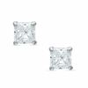 Thumbnail Image 0 of 3mm Square-Cut Cubic Zirconia Stud Earrings in 10K White Gold