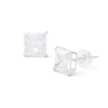 Thumbnail Image 0 of 7mm Square-Cut Cubic Zirconia Stud Earrings in 10K White Gold