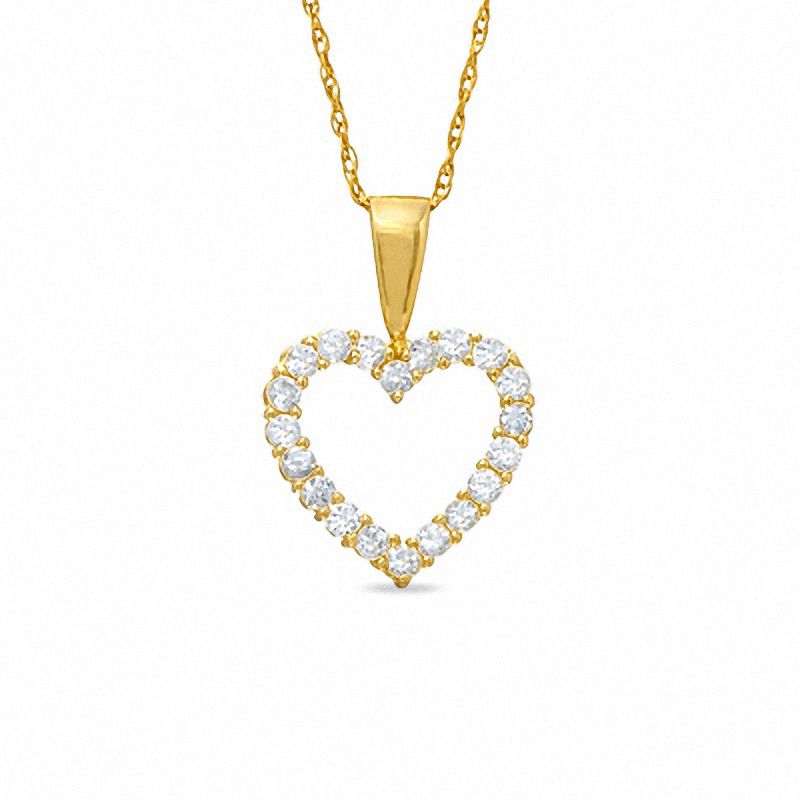 18 Inch 10k Gold Filled Heart Chain Necklace