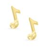 Thumbnail Image 0 of 10K Gold Music Note Stud Earrings