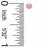 Thumbnail Image 1 of Child's 3mm Pink Cubic Zirconia Balls and Pink Enamel Heart Stud Earrings Set in Sterling Silver