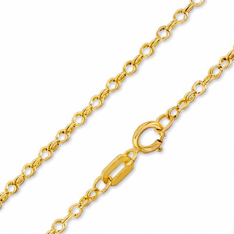 014 Gauge Open Link Laser Rope Chain Necklace in 10K Gold - 18"
