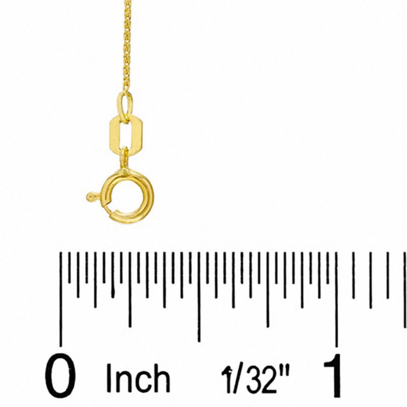 Child's 14K Gold 020 Gauge Diamond-Cut Round Wheat Chain Necklace - 13"